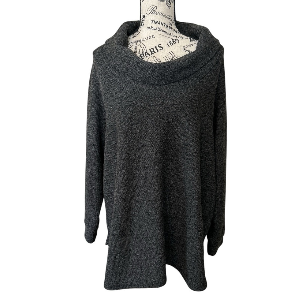 Jane + Delancey Dark Gray Cowl Neck Raglan Long Sleeves Sweater NEW